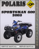 Thumbnail 2003 Polaris Sportsman 600 Factory Service Repair Manual