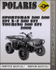 Thumbnail 2008 Polaris Sportsman 500 500 EFI X-2 500 EFI Touring 500 EFI Factory Service Repair Manual
