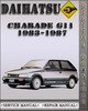 Thumbnail 1983-1987 Daihatsu Charade G11 Factory Service Repair Manual 1984 1985 1986