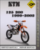 Thumbnail 1999-2003 KTM 125 200 Factory Service Repair Manual 2000 2001 2002
