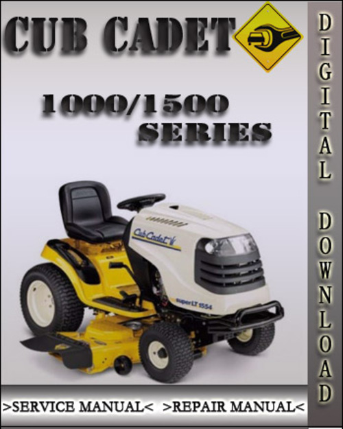 Product picture Cub Cadet 1000 1500 series Riding Tractor Factory Service Repair Manual