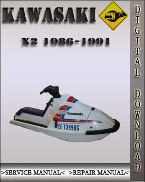 Product picture 1986-1991 Kawasaki  X2 X-2 Jet Ski Watercraft Factory Service Repair Manual 1987 1988 1989 1990