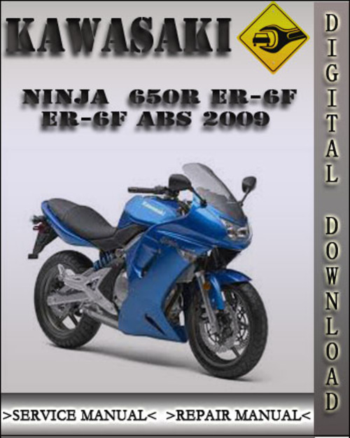 Product picture 2009 Kawasaki Ninja 650R ER-6f ER-6f ABS Factory Service Repair Manual