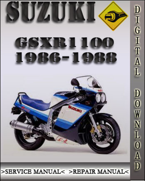 Product picture 1986-1988 Suzuki GSXR1100 Factory Service Repair Manual 1987