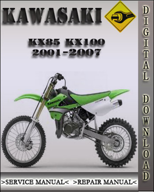 Product picture 2001-2007 Kawasaki KX85 KX100 Factory Service Repair Manual 2002 2002 2003 2004 2005 2006