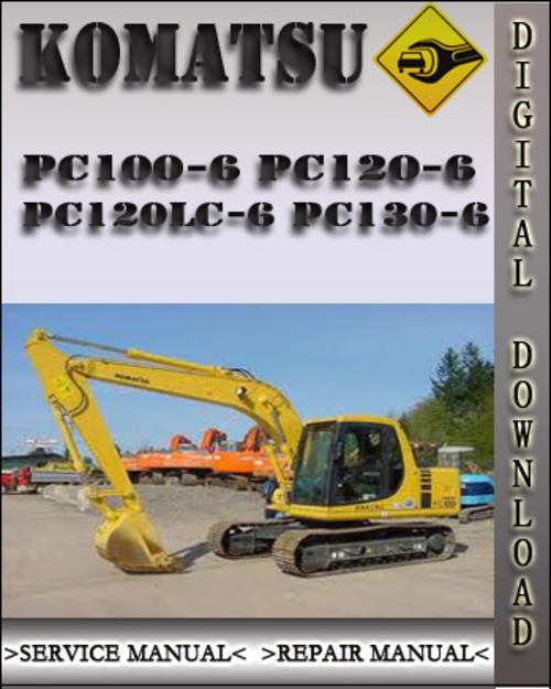 Product picture Komatsu PC100-6 PC120-6 PC120LC-6 PC130-6 Factory Shop Service Repair Manual