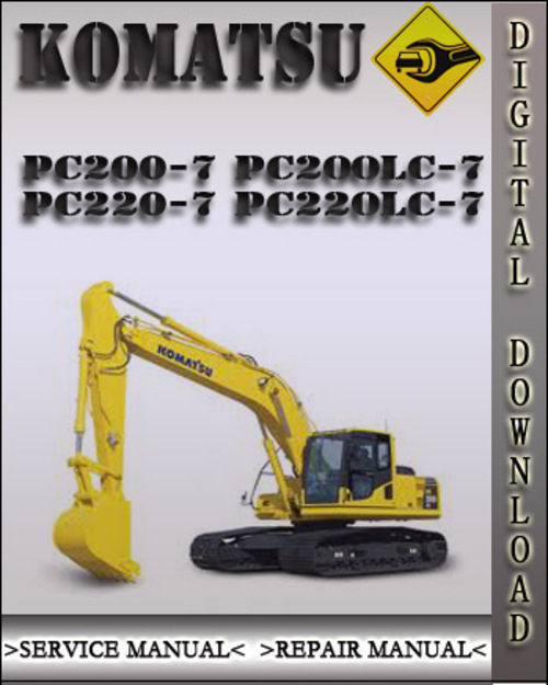 Product picture Komatsu PC200-7 PC200LC-7 PC220-7 PC220LC-7 Factory Shop Service Repair Manual