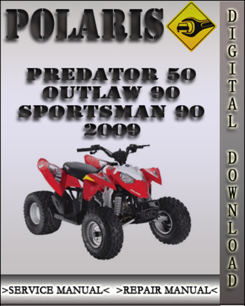 Product picture 2009 Polaris Predator 50 Outlaw 90 Sportsman 90 Factory Service Repair Manual